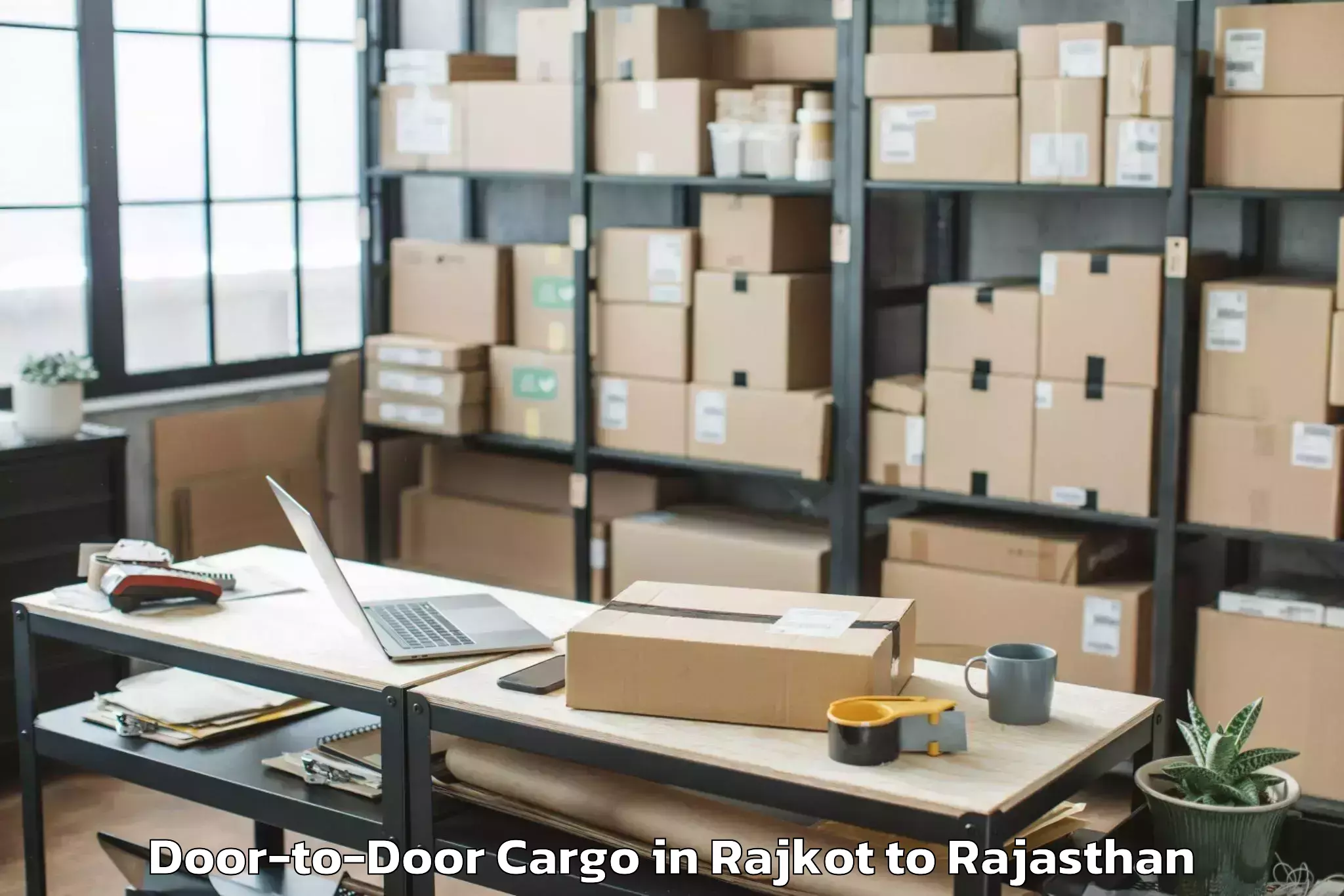 Top Rajkot to Shahpura Door To Door Cargo Available